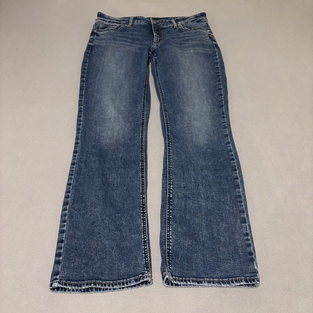Silver Jeans Womens Elyse Slim Boot 31x31 Medium Wash Denim Western Cowgirl